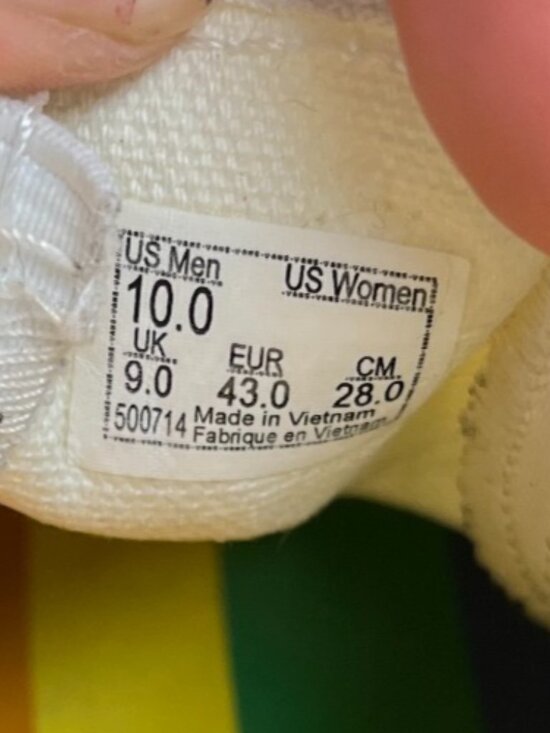 Vans Classic Slip-On Rainbow Foxing Mens Size 10 White Athletic Shoes Sneakers